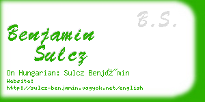 benjamin sulcz business card